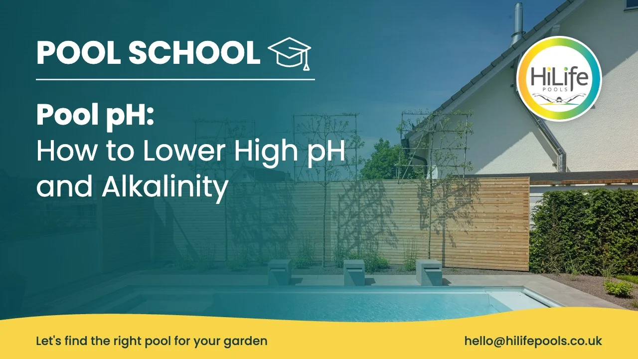 pool ph featured Pool pH guide from HiLife Pools, with clear blue water and wide entry steps